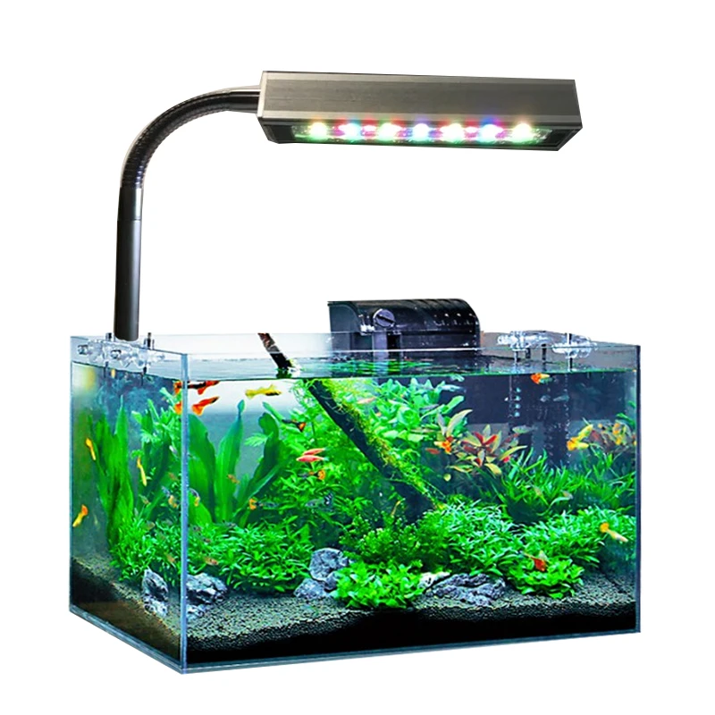 MICMOL Programmable Timer Planted LED Aquarium Light WRGB for Rimless Freshwater Aquarium Live Plants