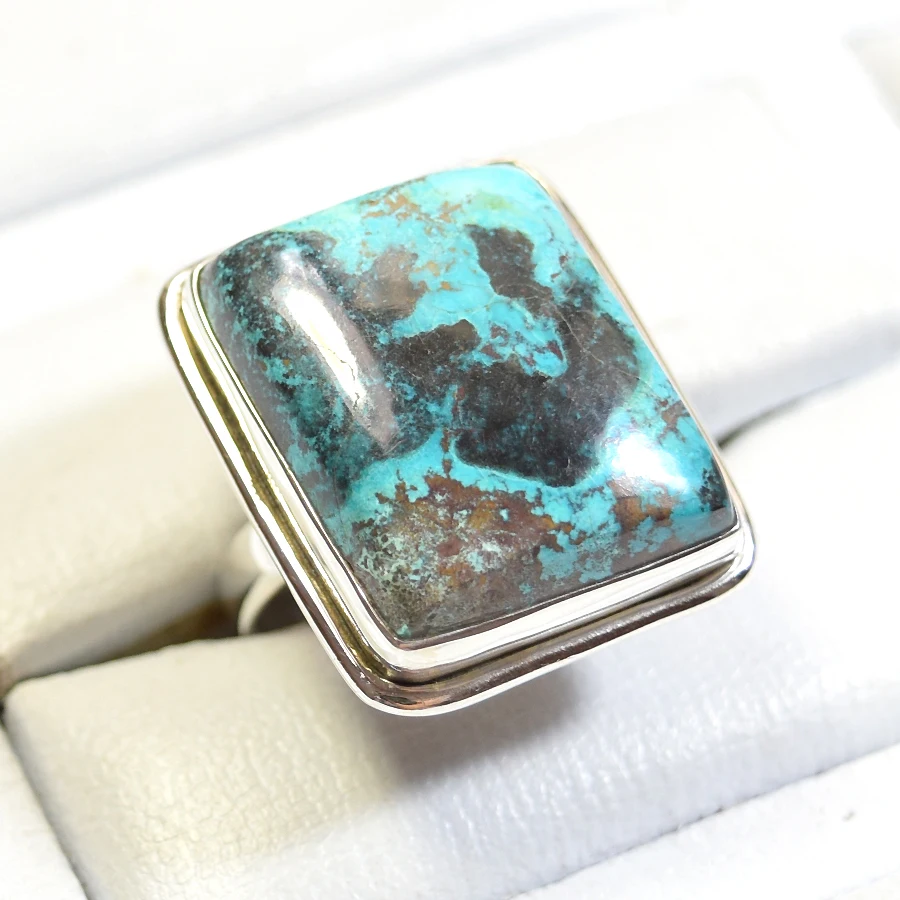 925 Sterling Silver Jewelry Azurite Stone Ring Wholesale Jewelry