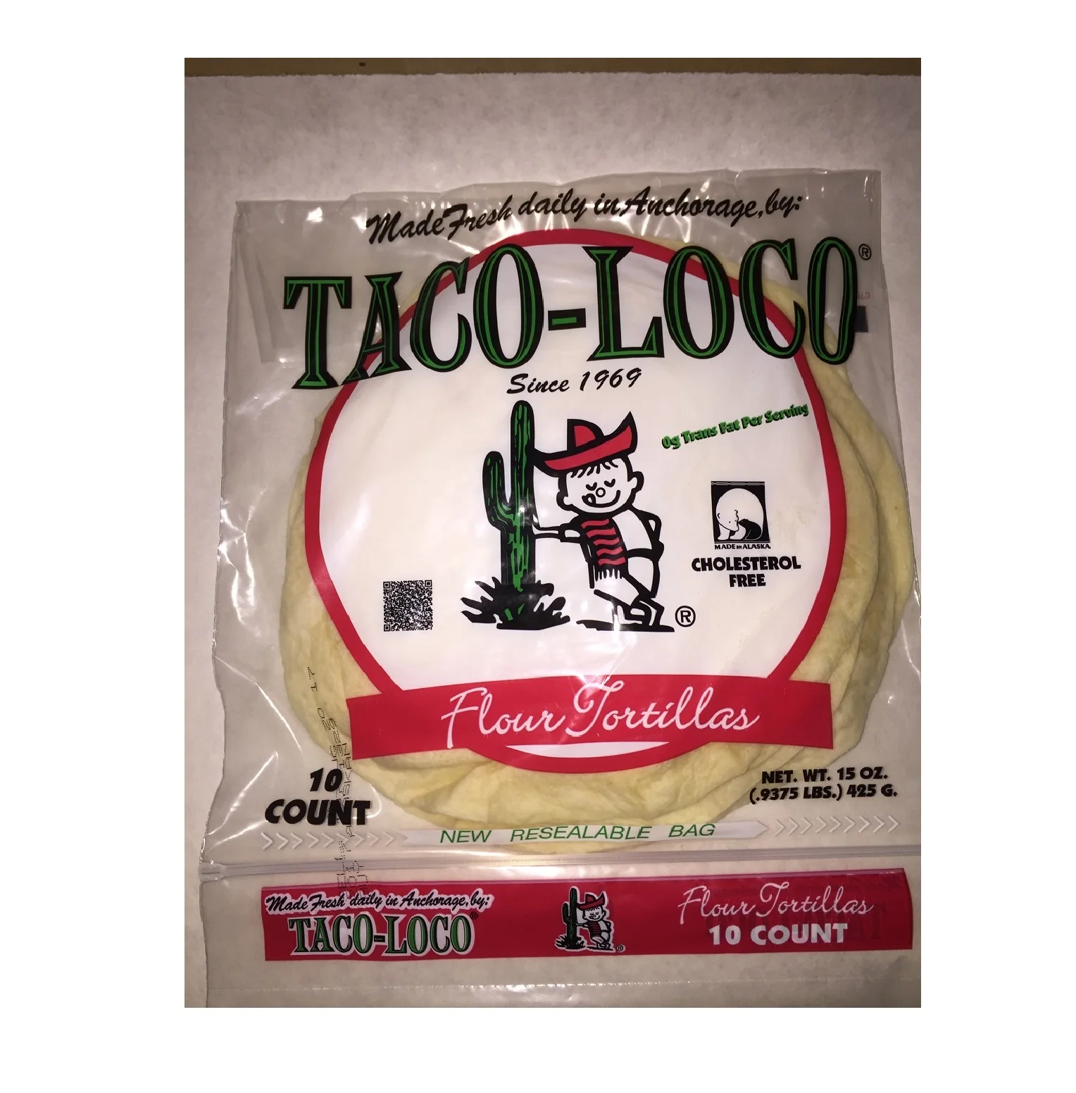 Taco Loco без холестерина, средний, 8 дюймов, мука, Tortillas, номер модели 7820311122