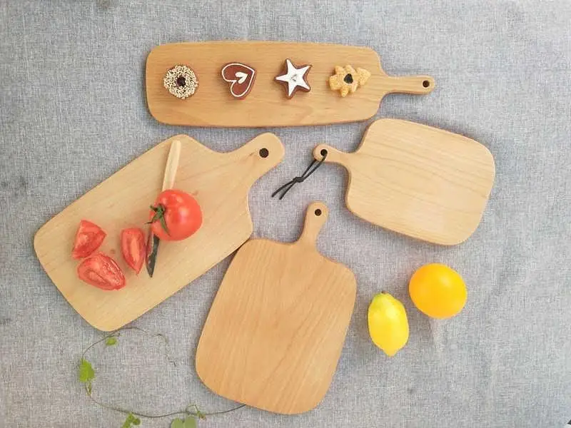 Wholesale Customized American Simple Solid Wood Tableware Set Mango Cutting Board Breadboard Kitchen Use Oak Chopping Cheese