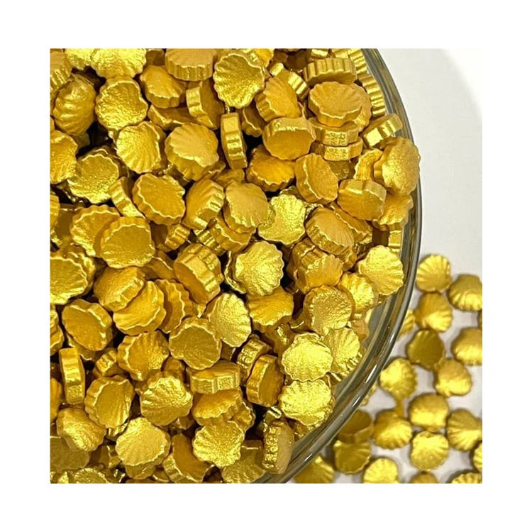 Cakes, Cupcakes and Cookies Decorating Gold Color Sugar Shell Sprinkles from Genuine Indian Wholesale Exporter