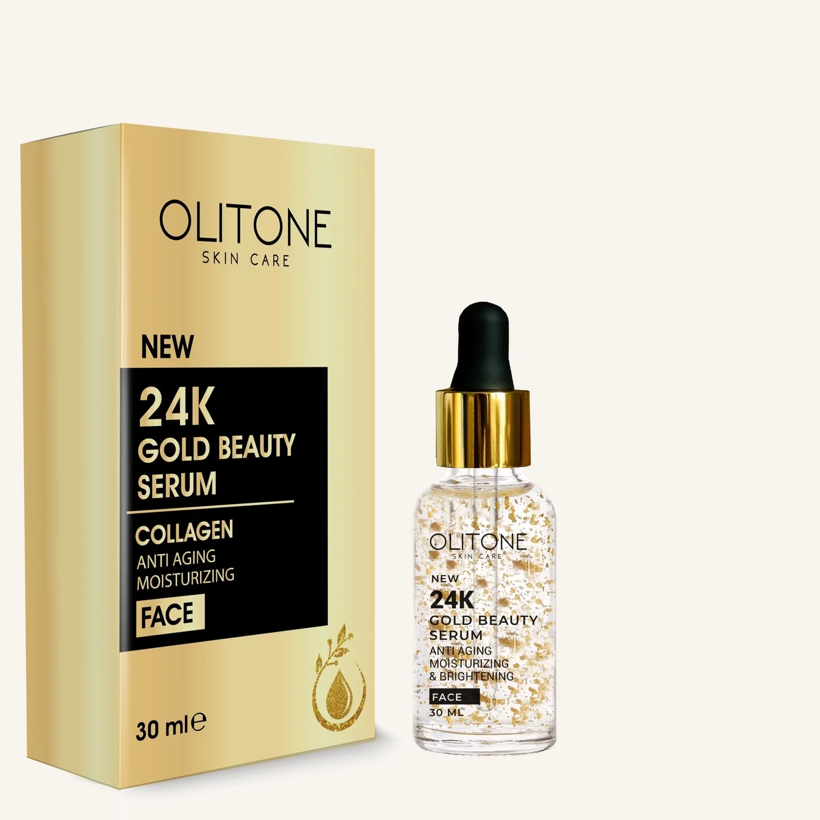 OLITONE 24K Золотая Красота Сыворотка золотой коллаген и гиалуроновая кислота против старения морщин Многофункциональный увлажняющий Восстанавливающий увлажнитель