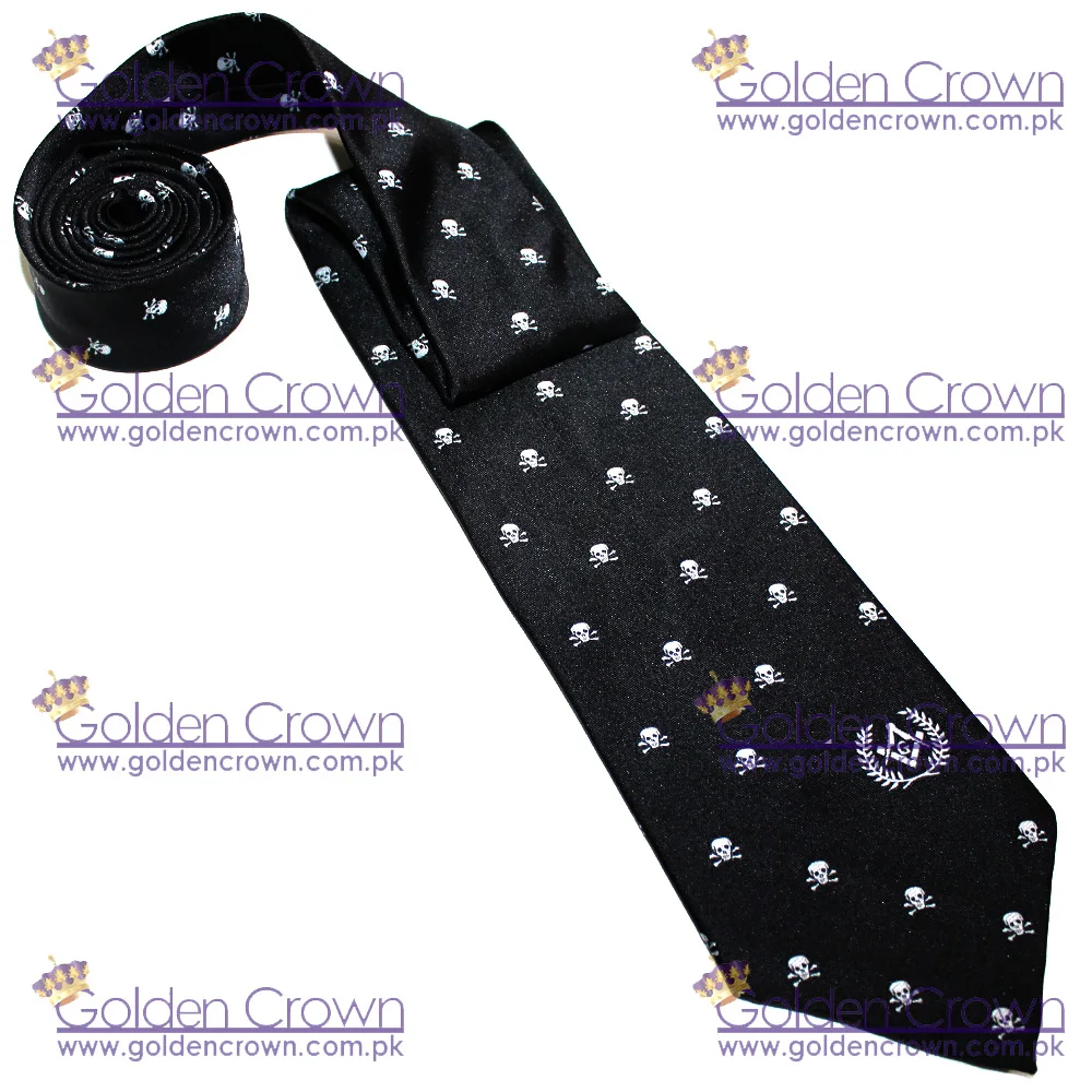 Масонская атрибутика Freemason галстук с черепом кость | Мужской Шелковый