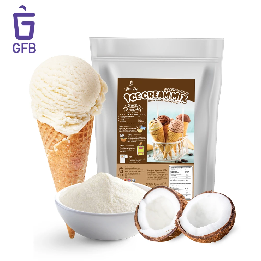 Кокосовое мороженое в порошке Халяль 1 кг для магазина мороженого