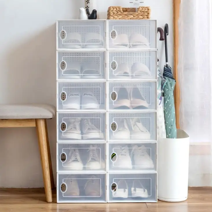 Высококачественная Бытовая пластиковая складная коробка для обуви с акриловым материалом на Alibaba