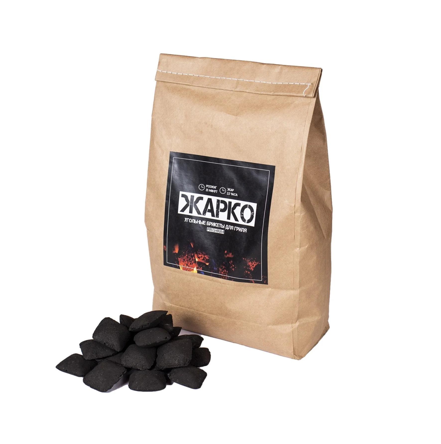 Русский натуральный уголь в брикетах