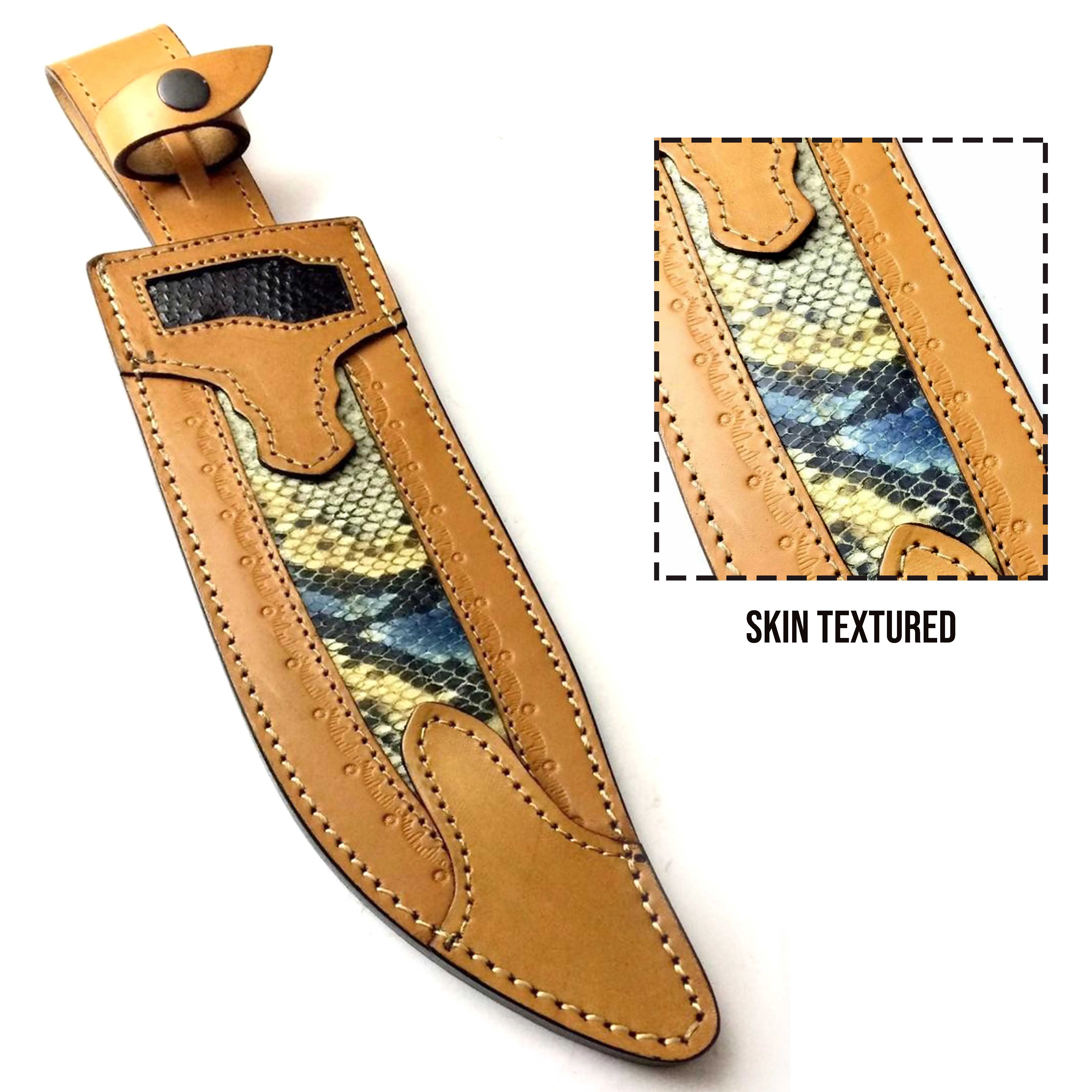 Low Price Factory Product Rich Grain Leather Sheath for Bowie Blade Knives