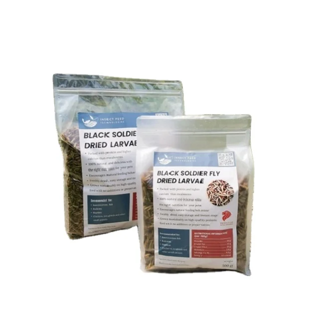 Ultra Refined Processed 100g Black Soldier Fly Dried Larvae for Domesticated Birds Feeding & Growing