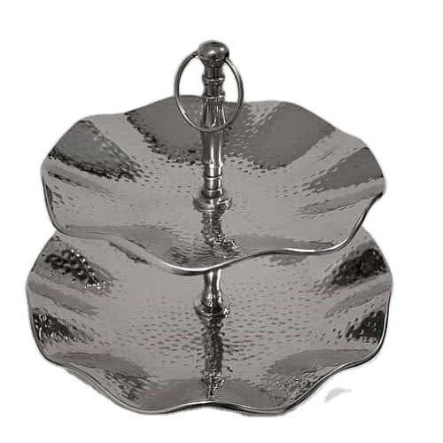 Dessert Mini Cup Cake Stand Wedding Decorating Tray Base Plate High Quality Multilevel Silver Round Birthday Cake Stand