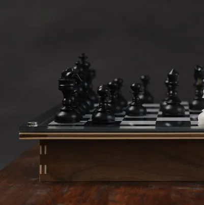 
Деревянный магнитный войлочный Шахматный набор, деревянный Шахматный набор, настольная игра, внутреннее хранилище, шахматы 