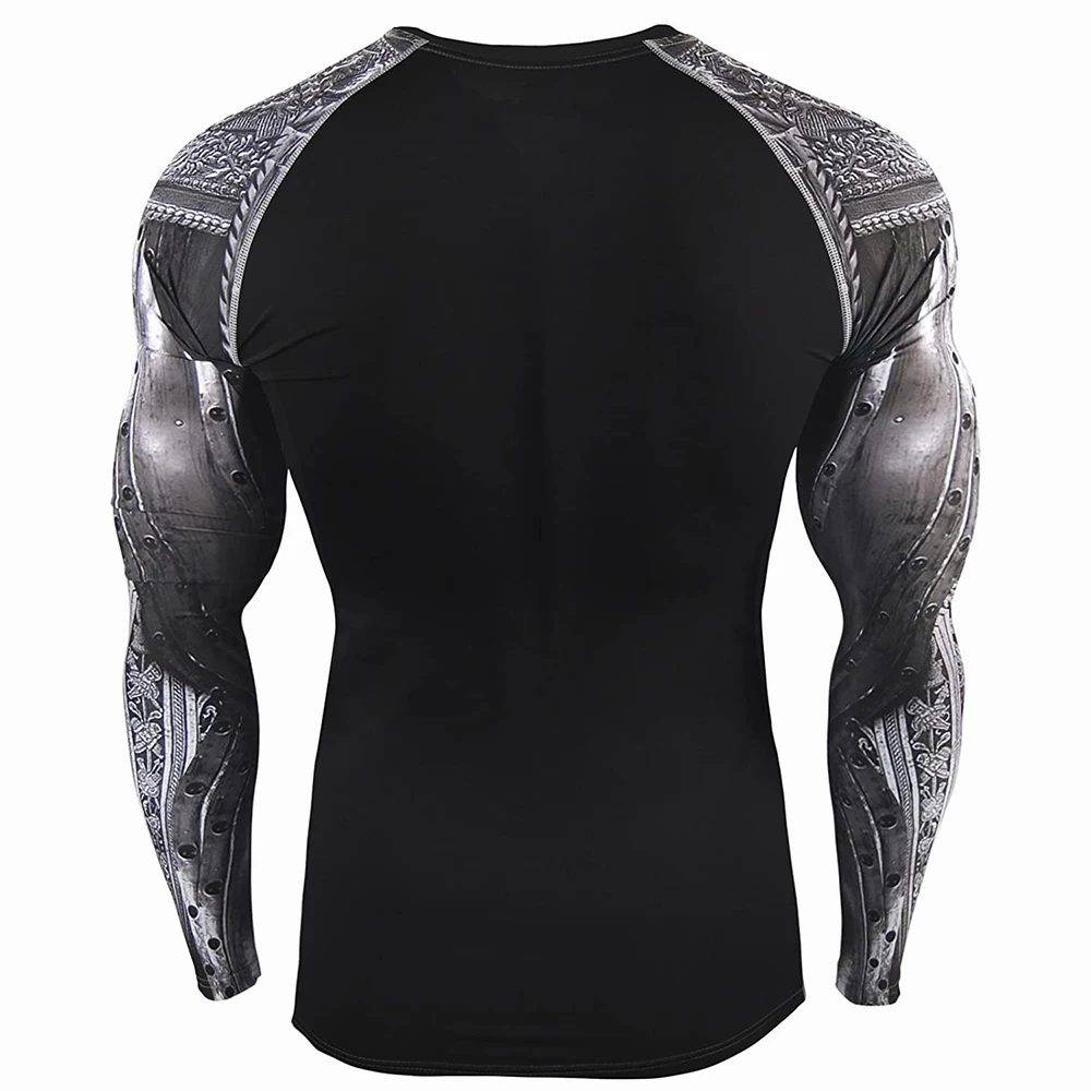 Custom Design Gym Running Compression Shirts For Men mma Rash Guard Sublimation long Sleeve Rash Guard