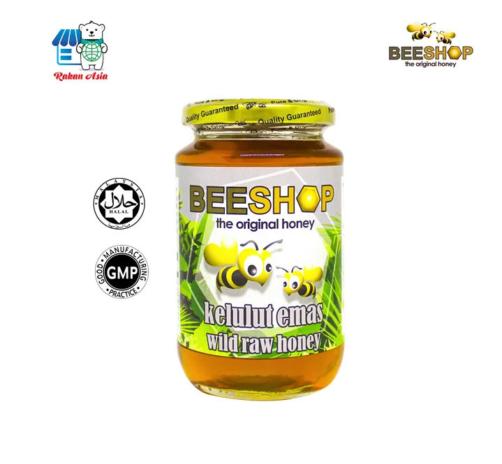 Hot Selling Malaysia Eco Bee Kelulut Emas Golden Stringless Bee Wild Raw Honey Halal GMP Certificate & 100% Original Honey 450g