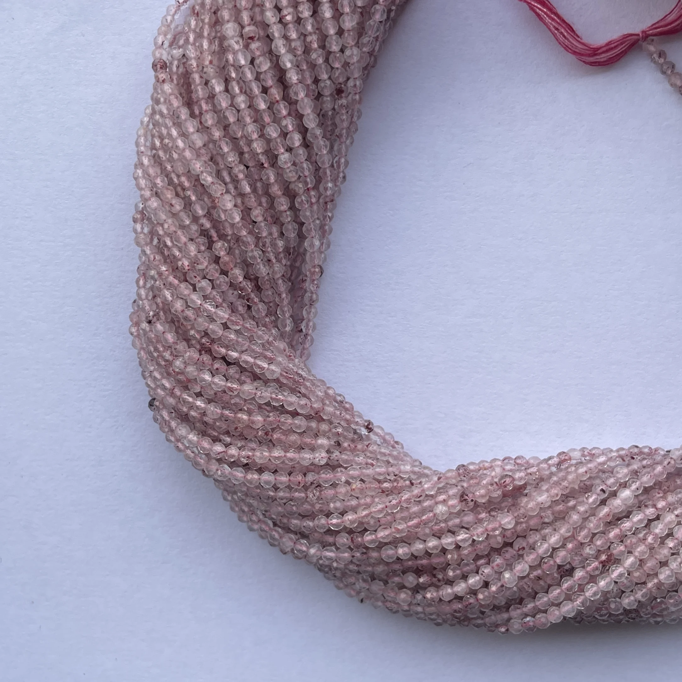 2mm 3mm Natural Micro Strawberry Quartz Stone Faceted Gemstone Latest Beads Strand Semi Precious Supplier Shop Online Regular