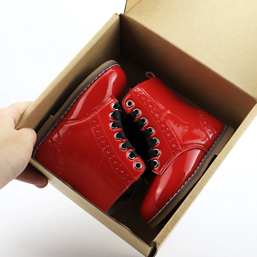 Smile Baby Martin Boots New Fashion Waterproof Pu Customized Patent Leather Unisex Children Boots Kids For Christmas