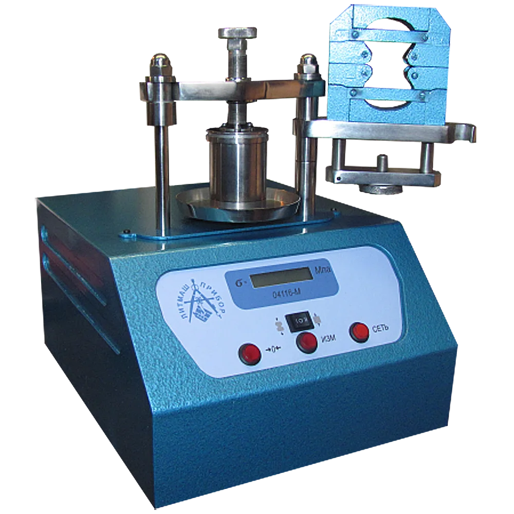 Lab equipment for strength testing of molding mixture sand in dry or hardened condition, production of Russia