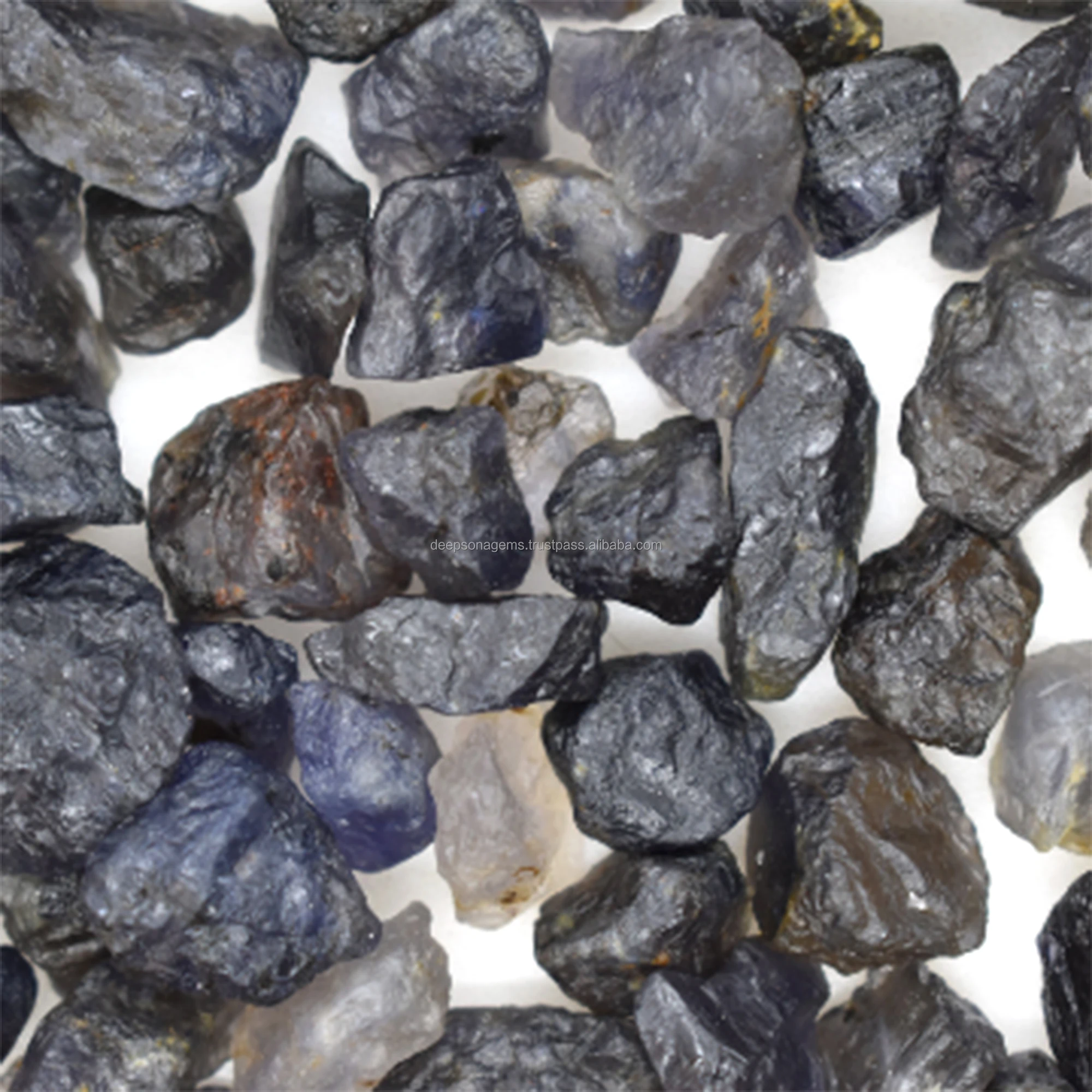 Genuine iolite gemstone raw unshaped fancy shape beads rough healing crystal iolite gemstone birthstone jewelry making wholesale