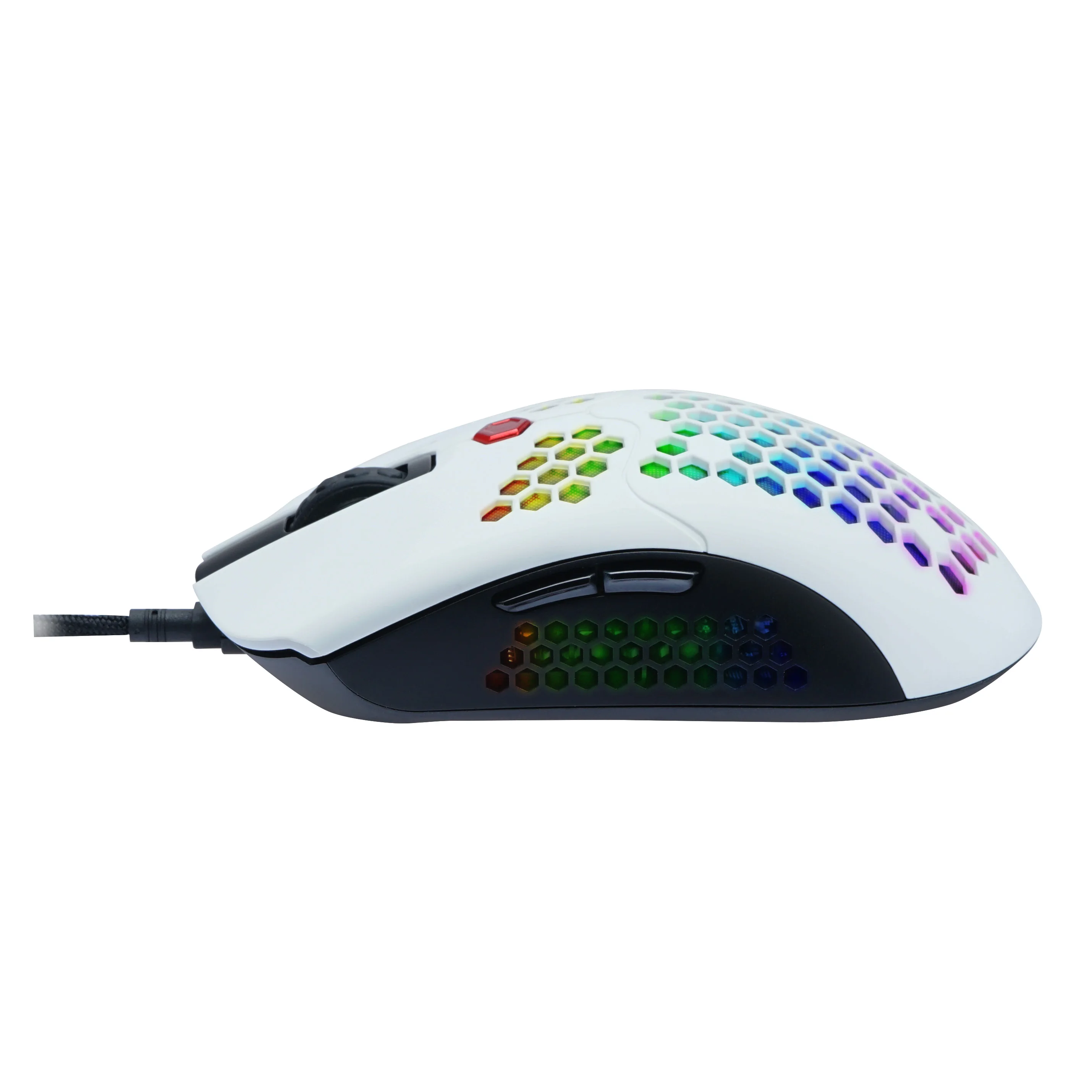 Игровая мышь Dragon War G25 65 г белая версия с легкой сотовой оболочкой ультралегкий кабель Ultraweave Pixart 3325