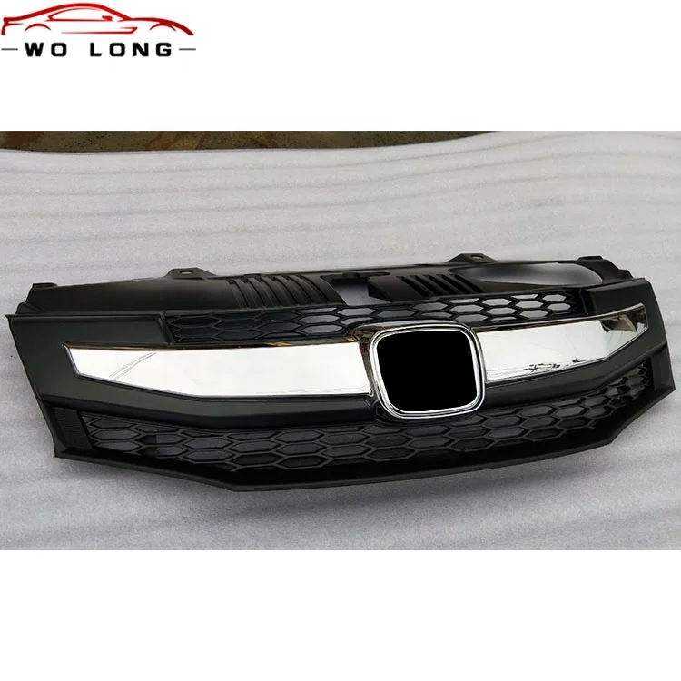 New Black Refit Honeycomb Front Chrome Grille Kit for Honda CITY 2009 2010 2011
