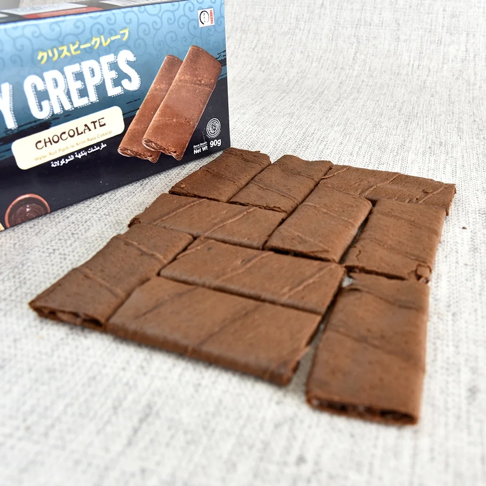 Хит продаж, тонкие вафельные рулоны, закуски Mayasi, хрустящие крепы, 90 г, аромат шоколада