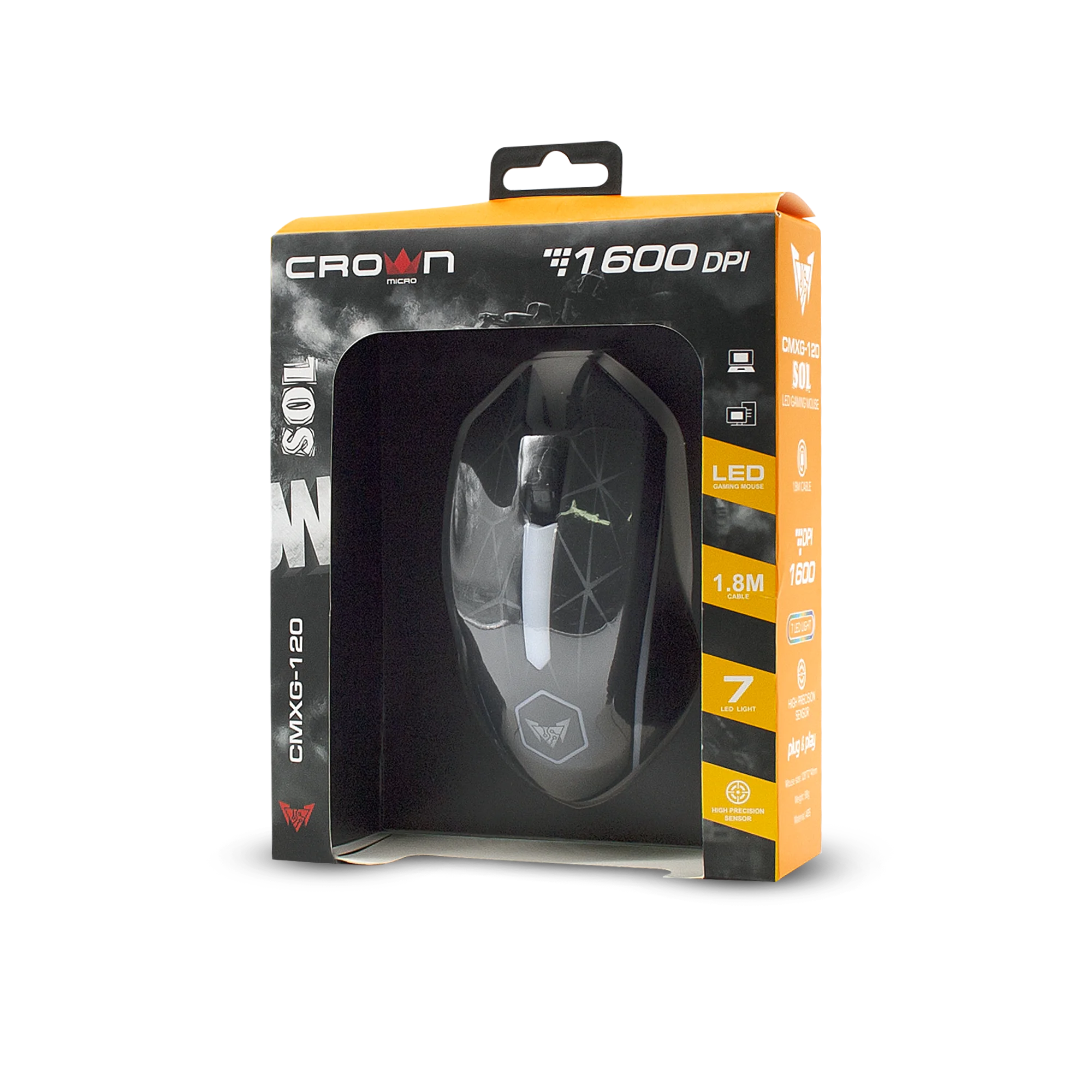 CROWN gaming mouse ergonomics 1000/1200/1600/2400 DPI factory supply optical wired led gaming mouse pink