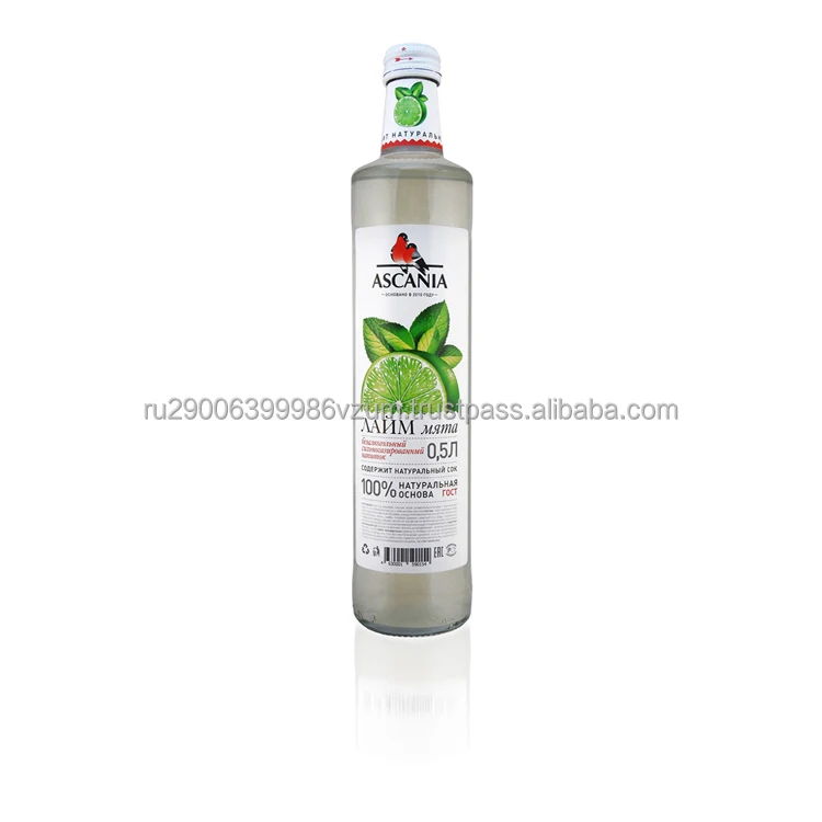 Bestseller lemonade in a glass bottle unusual combination of natural lime juice mint, glass beverage bottles