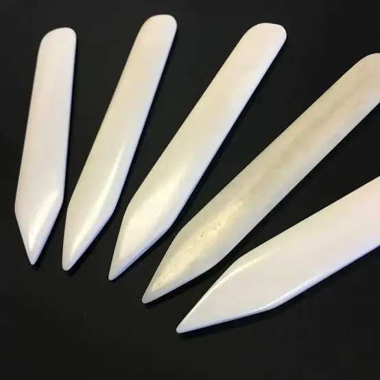 white bleached bone folder for book binding