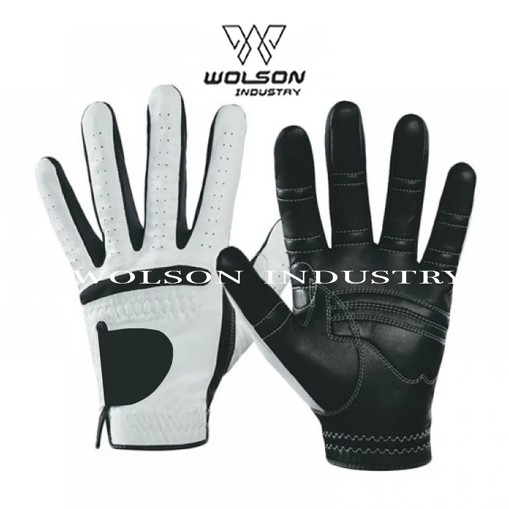 Wholesale non slip women golf gloves Custom Leather guantes de golf New Design Sheepskin Custom Cabretta Leather Golf Gloves