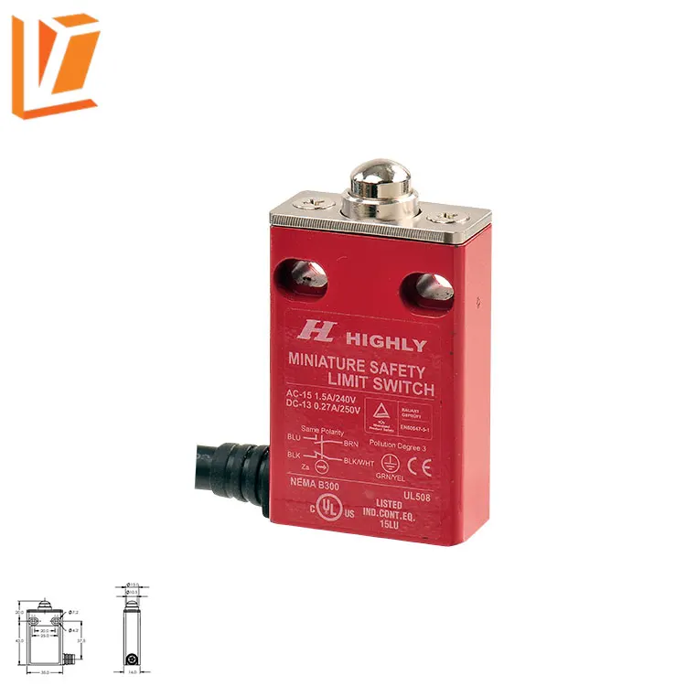 EFM-V-3-32 Roller plunger type TUV RoHS CE door elevator Safety limit switch