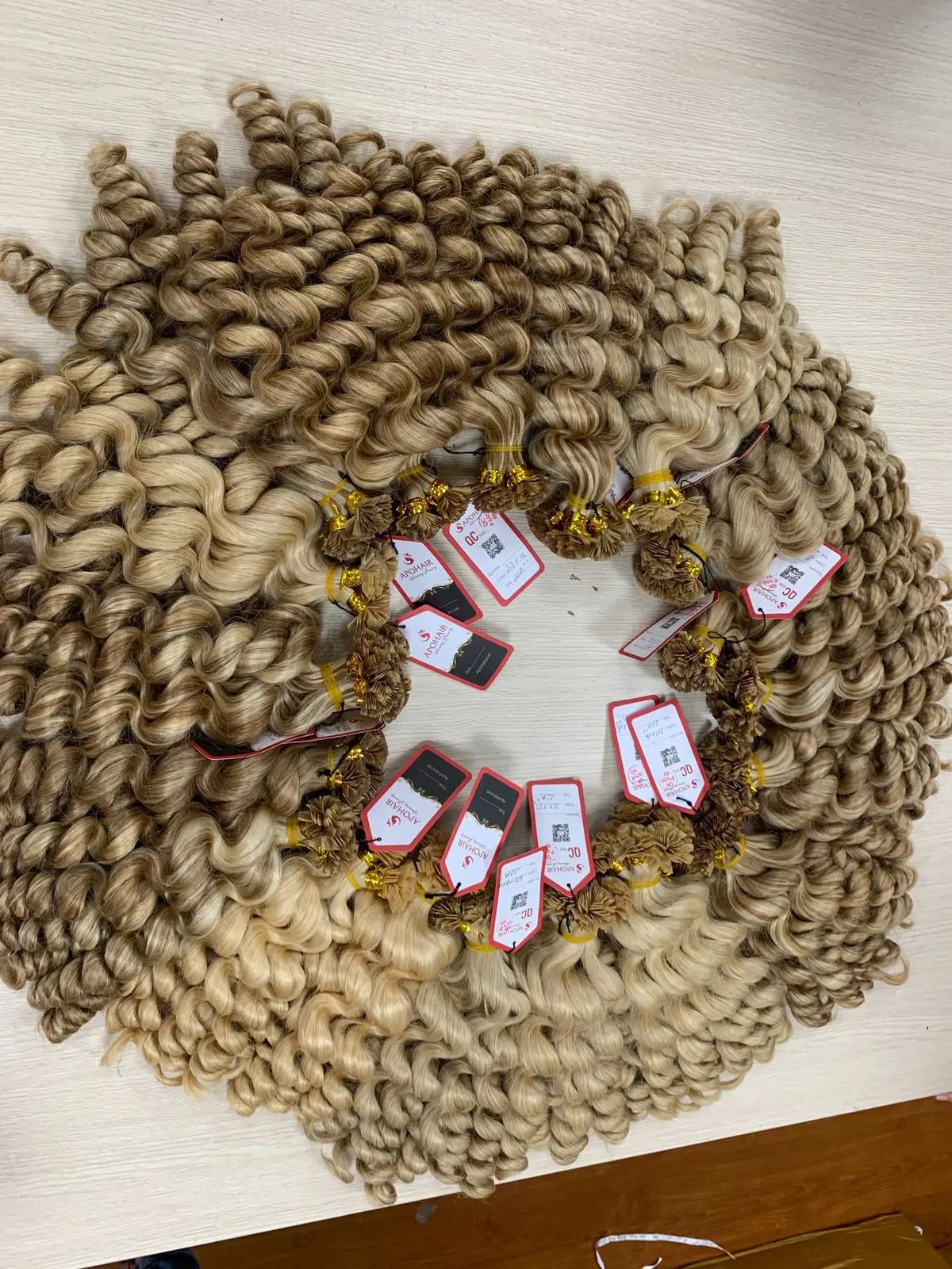 Vietnamese Human  Wavy Hair   Diffrent   Colors  Flat-Tip Keratin   Hair Extension