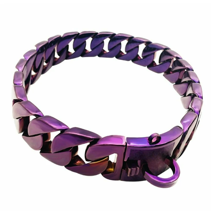 
Цепочка-чокер для собак с ручкой из нержавеющей стали 