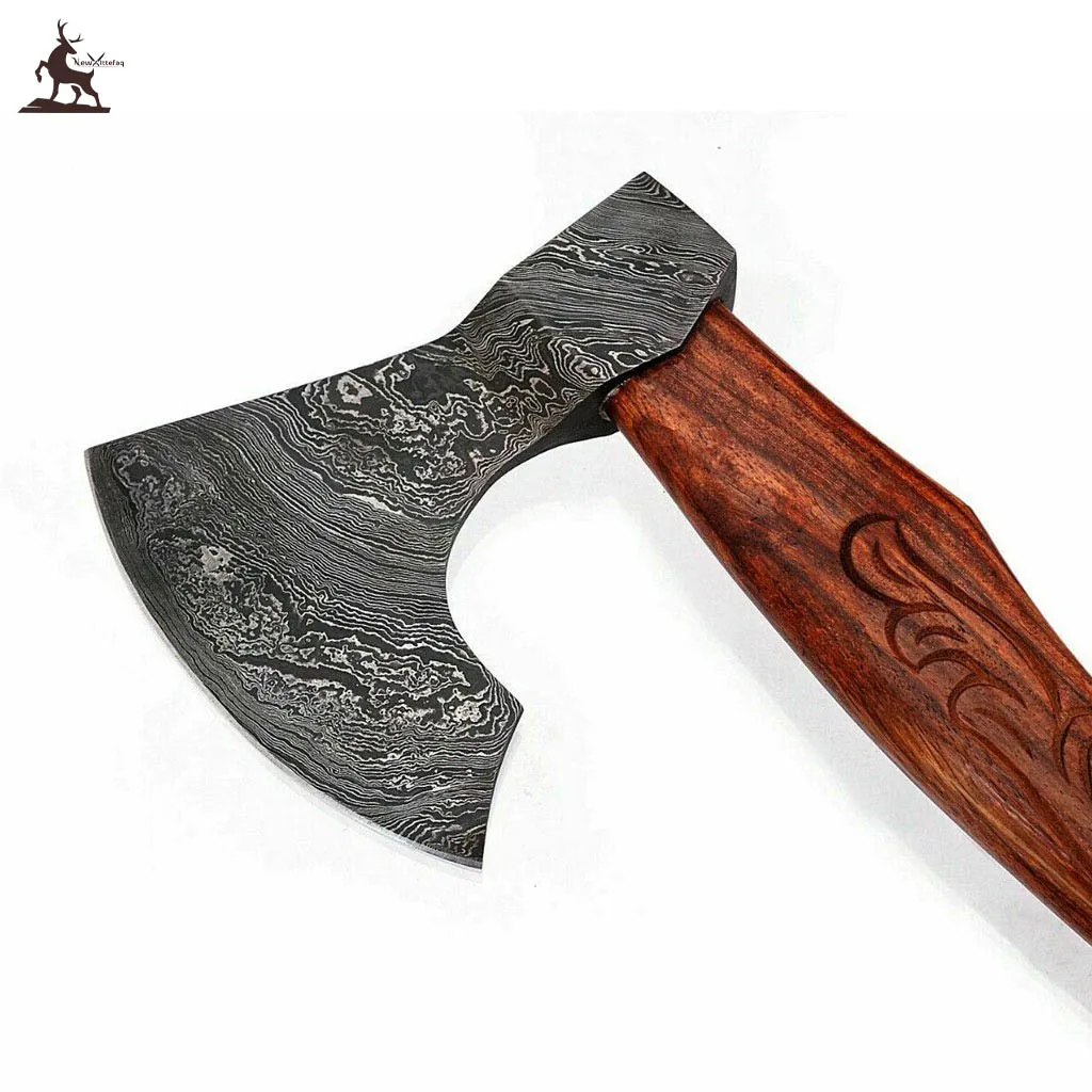Тактический Топор Ручной работы из дамасской стали, топор викингов
