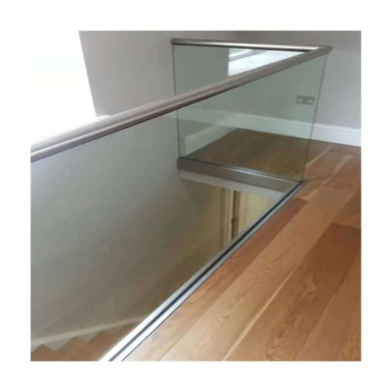 U Base Channel Railing System Balcony Balustrades Handrails Apartment Frameless Tempered Glass Balustrade