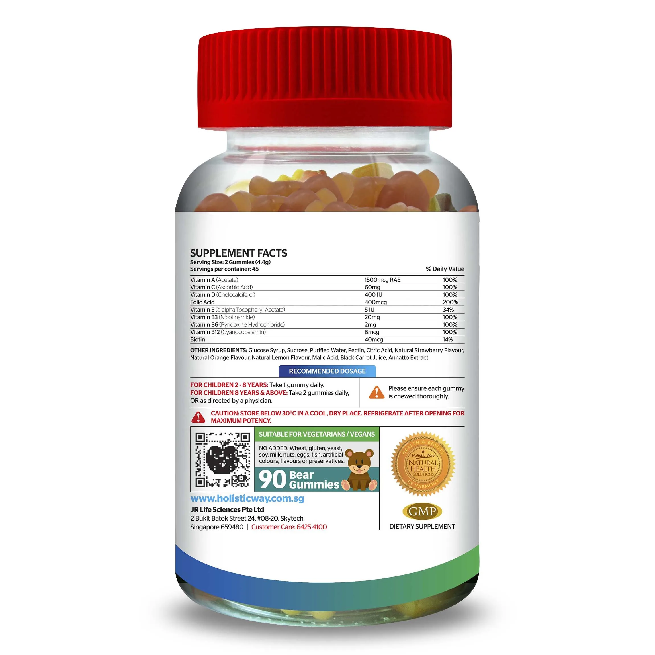 Children Multivitamin Gummy (90 Gummies) Improve Immune System And Anti-Fatigue Holistic Way From Canada