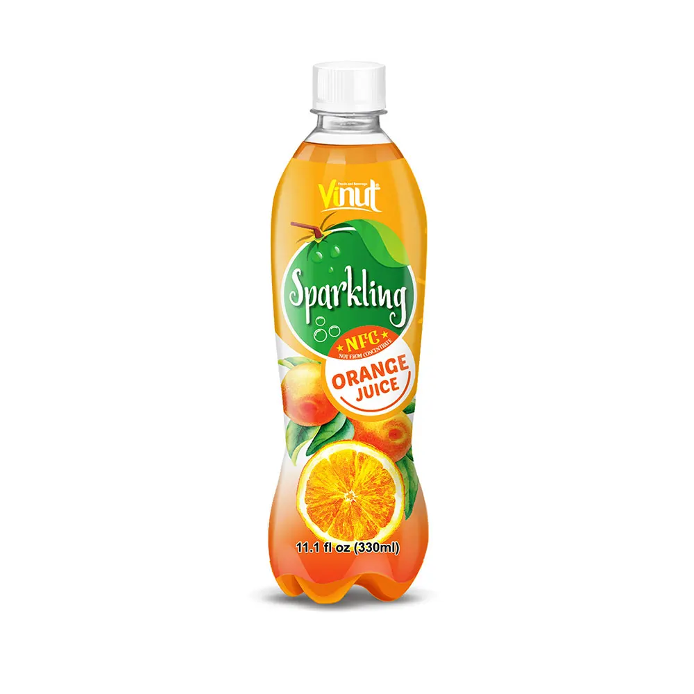 
Top Quality 11.1 fl oz Plastic Bottle Orange Juice Factory VINUT Soft Drink Sparkling Water Carbonated Drink 
