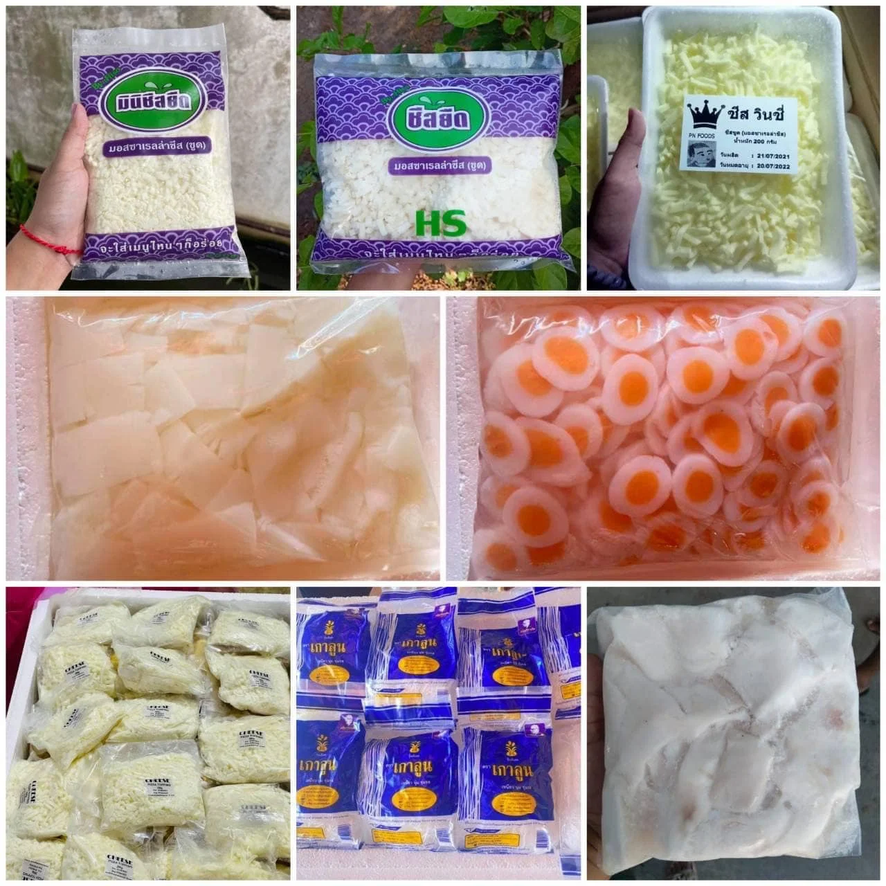 Premium Quality OEM Frozen White Cheese Pizza Topping Product of Thailand for 100% Export Famous Brand