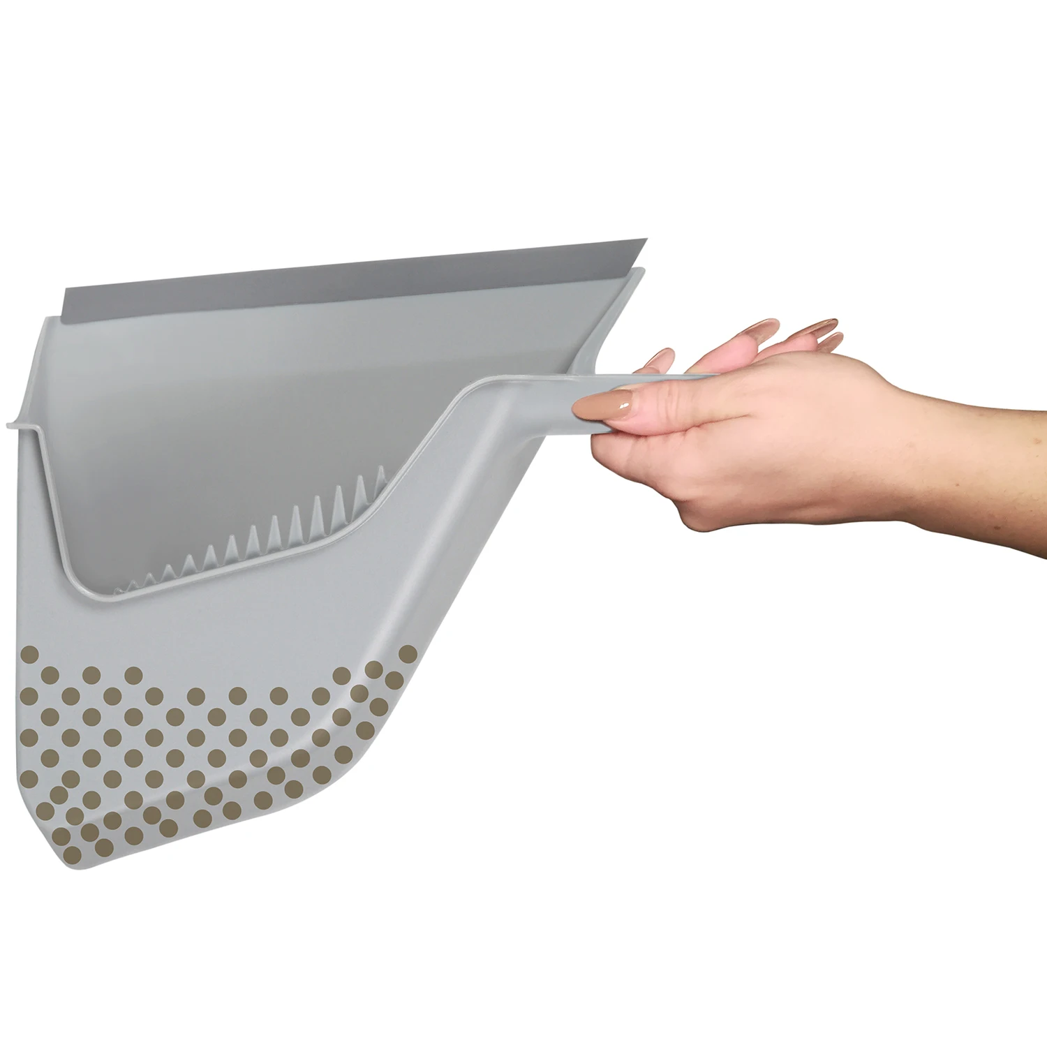 Plastic Dustpan with Broom Holder Hanger and Rubber | Made in Italy
