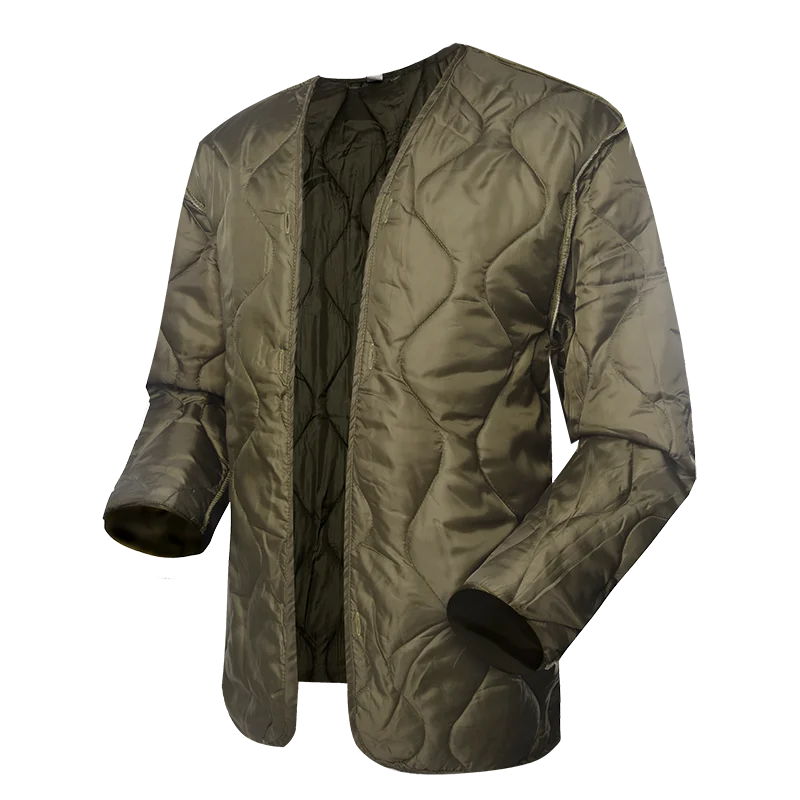 
2021 olive green color wholesale military winter liner jacket for army and cold winter quilt jacket 