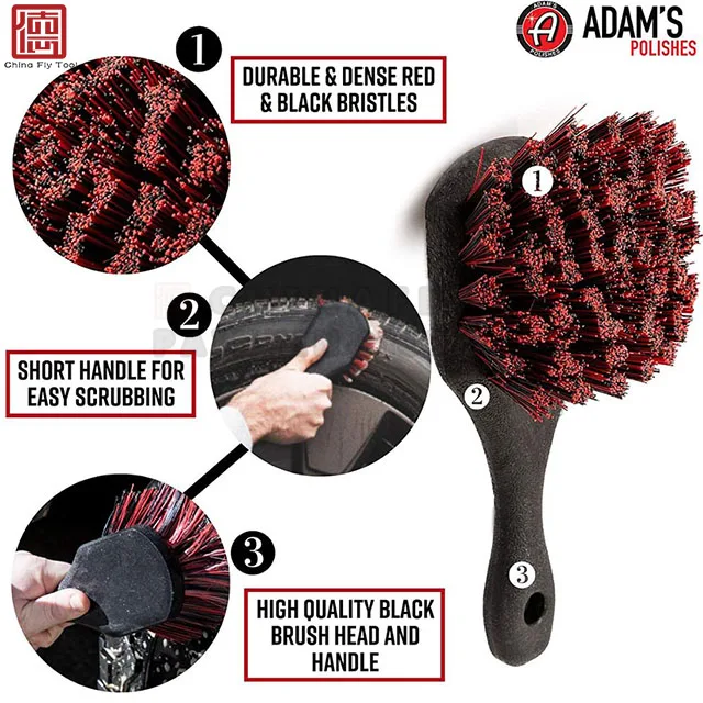 CTCCPB018  Premium Car Detailing  brush for Tire Floor Mats Engine Bay Rubber & Plastic Trim Accessories