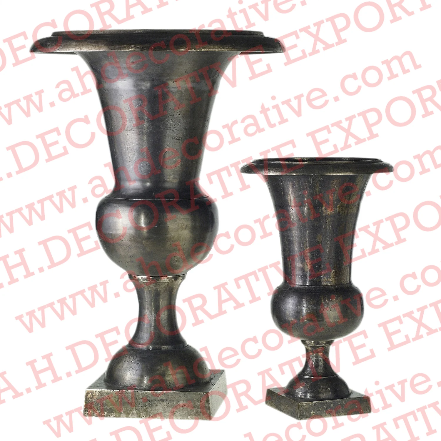 Garden Decorative Floor Urns Planter for Sale High Quality Metal Nickle Plated Urns Flower Vase for Wedding Centerpieces