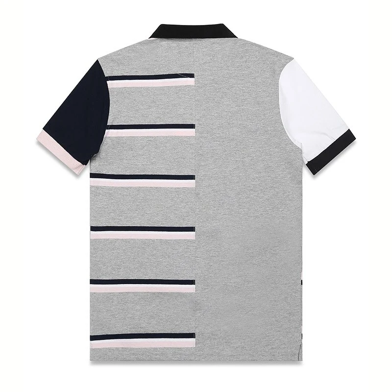 
Dropshipping 13 Colors T Shirt Men Logo Embroidery Short Sleeve T-Shirts Casual Turn Down Collar Tops Tees For Men 