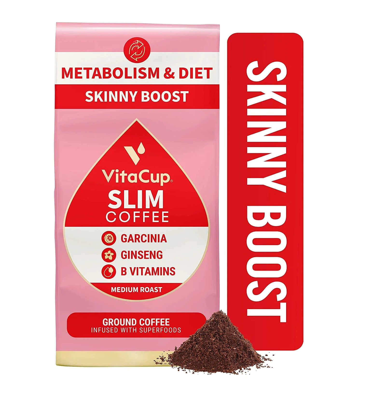 Слим-кофе (10 унций, 0,283 кг) с гарцинией, женьшенем, витаминами В