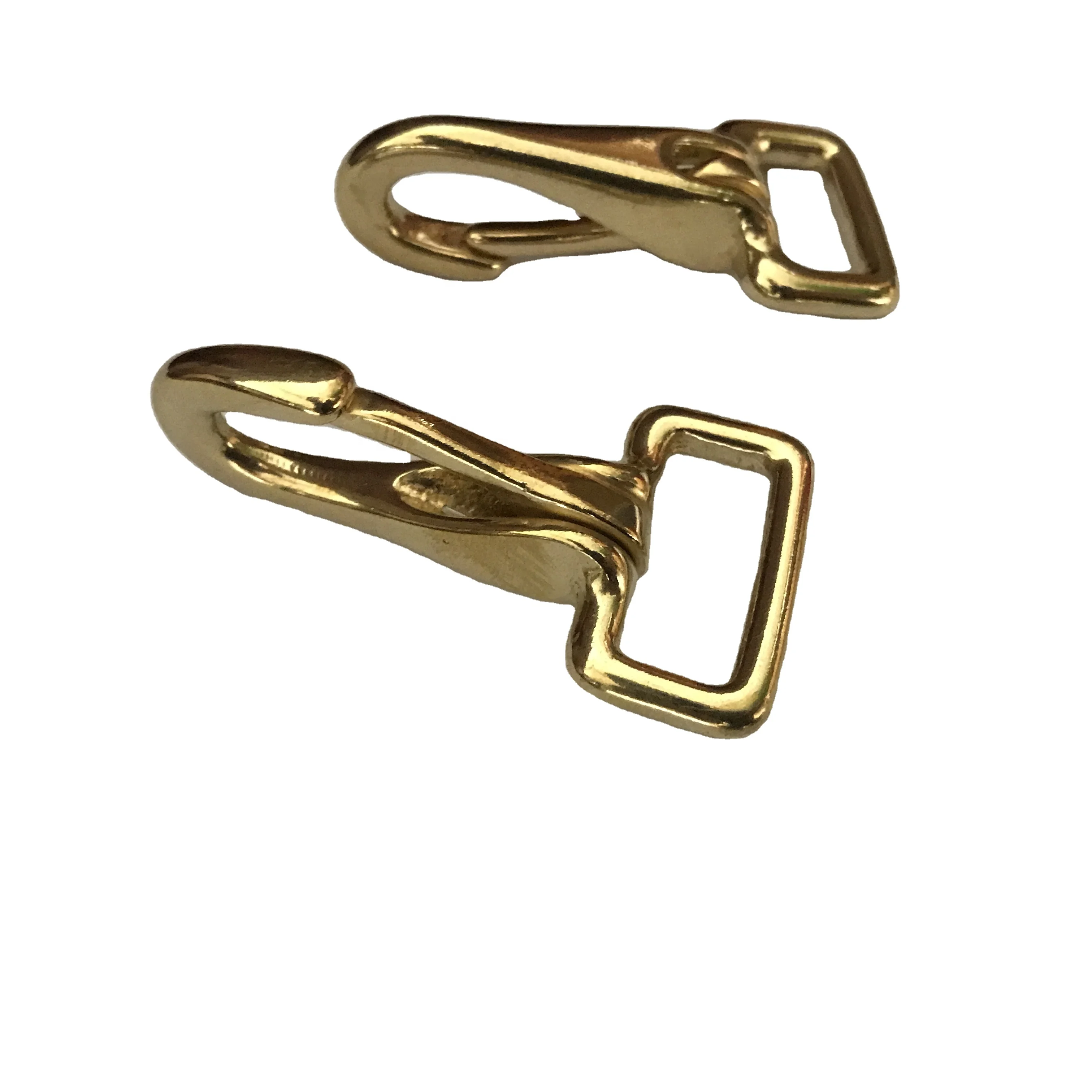 Solid brass horse bridle buckle hook durable safety brass slide snap hook for horse accessories