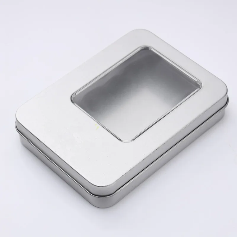 Жестяная коробка с окошком из ПВХ