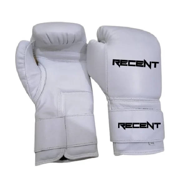 New Design White Training Boxing Gloves Real leather or PU leather Boxing gloves
