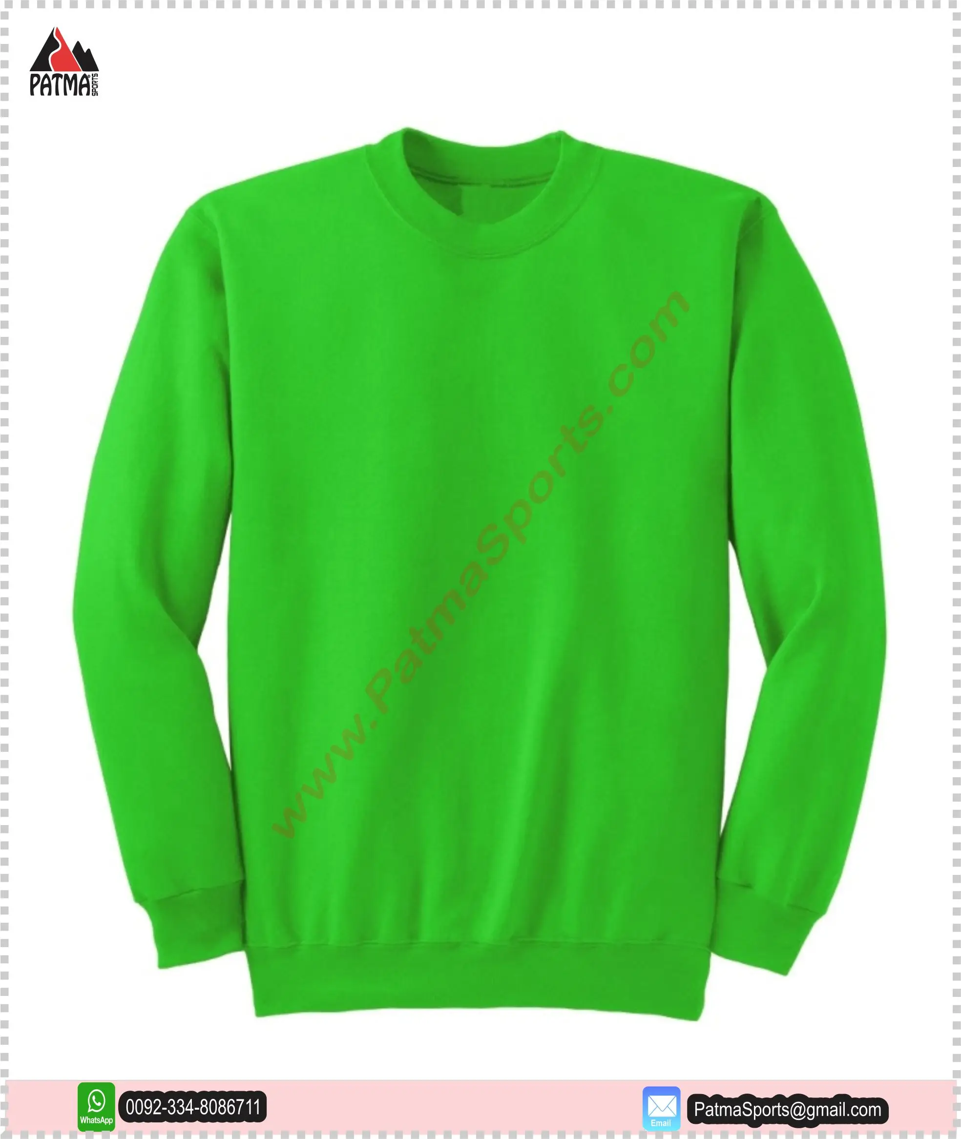 Best Selling OEM Wholesale 100% Polyester Fleece  Sweat Shirt  Crew Neck Sweat Shirt with your custom logo ,  Trending Supplier