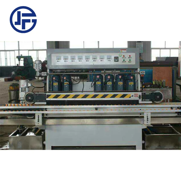 Furniture decorative glass 7 motors automation mirror horizontal glass polishing beveling machine sale