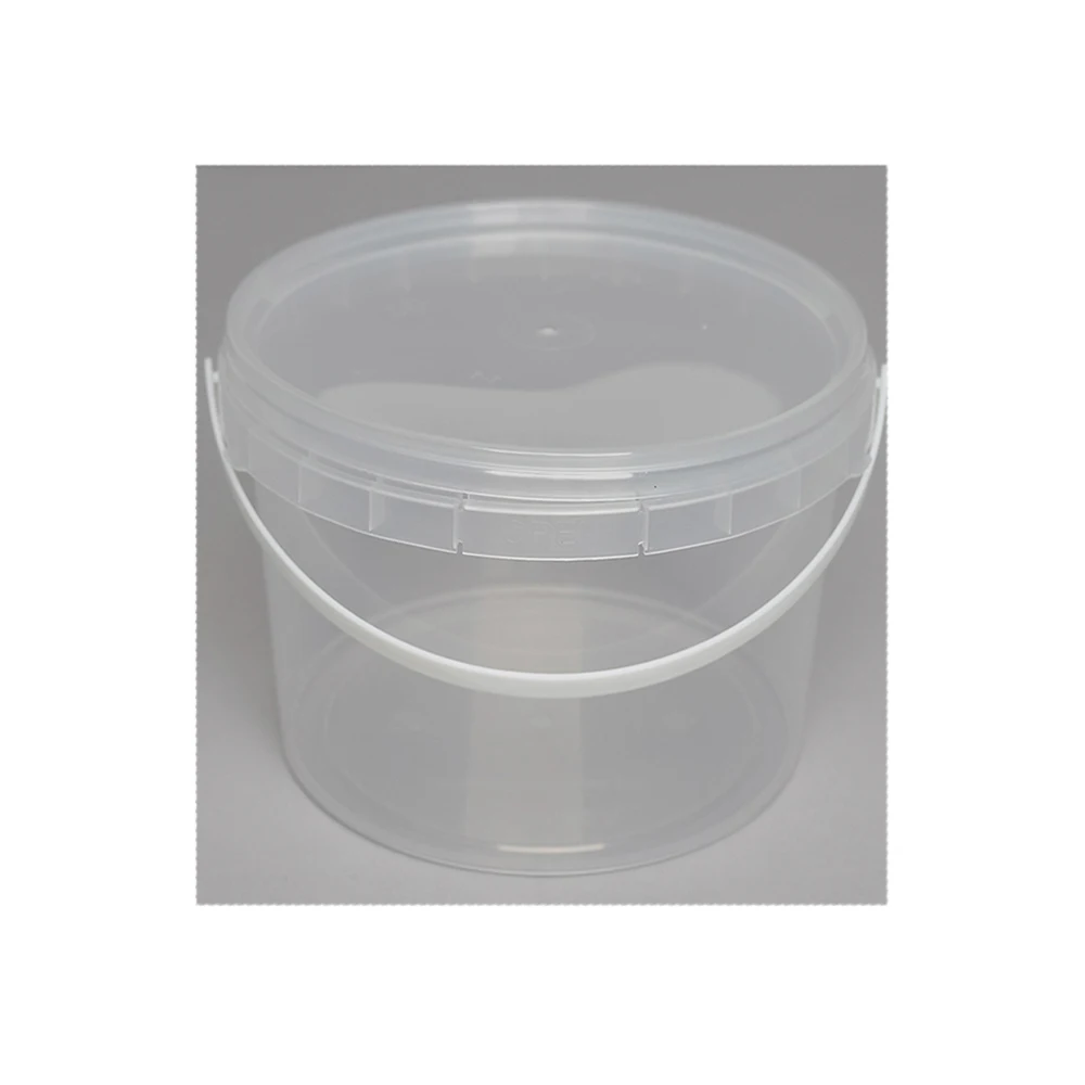 
Plastic bucket container Low price plastic round container 550 ml with control lock and lid any color request wholesale from manufacturer jar 