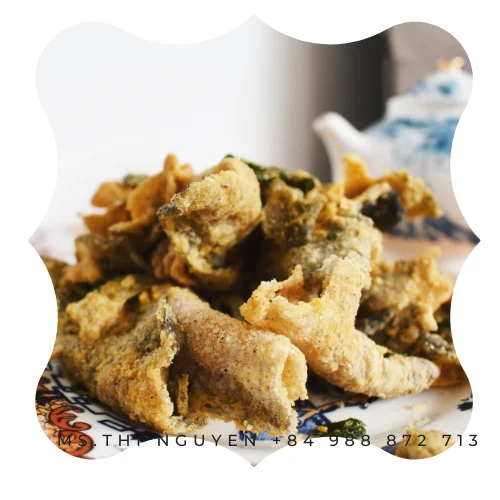SALTED EGG BASA FISH SKIN SNACK GOOD PRICE FROM VIETNAM / Ms.Thi Nguyen +84 988 872 713