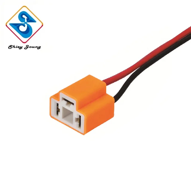 High Temperture Resist H4 Headlight Wire Harness 3 Pin Auto Connector Female UREA Headlamp connector