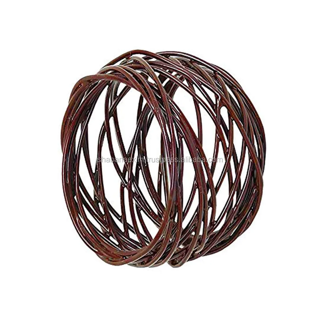 Rustic Multi Color Beaded Napkin Rings for Hotel Wedding Party Table Crown Napkin Ring Party Table Napkin Holder